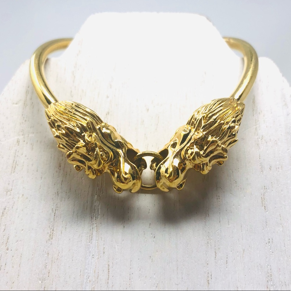 18K gold plated dragon head bracelet